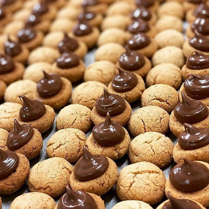 Baci di dama con cioccolato